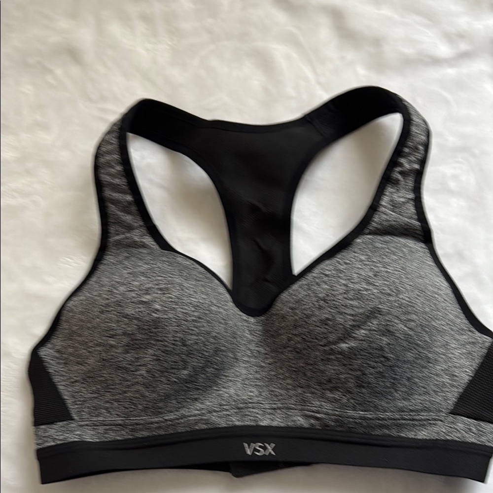 VSX Women's Gray/Black Sports Bra Sz 34B